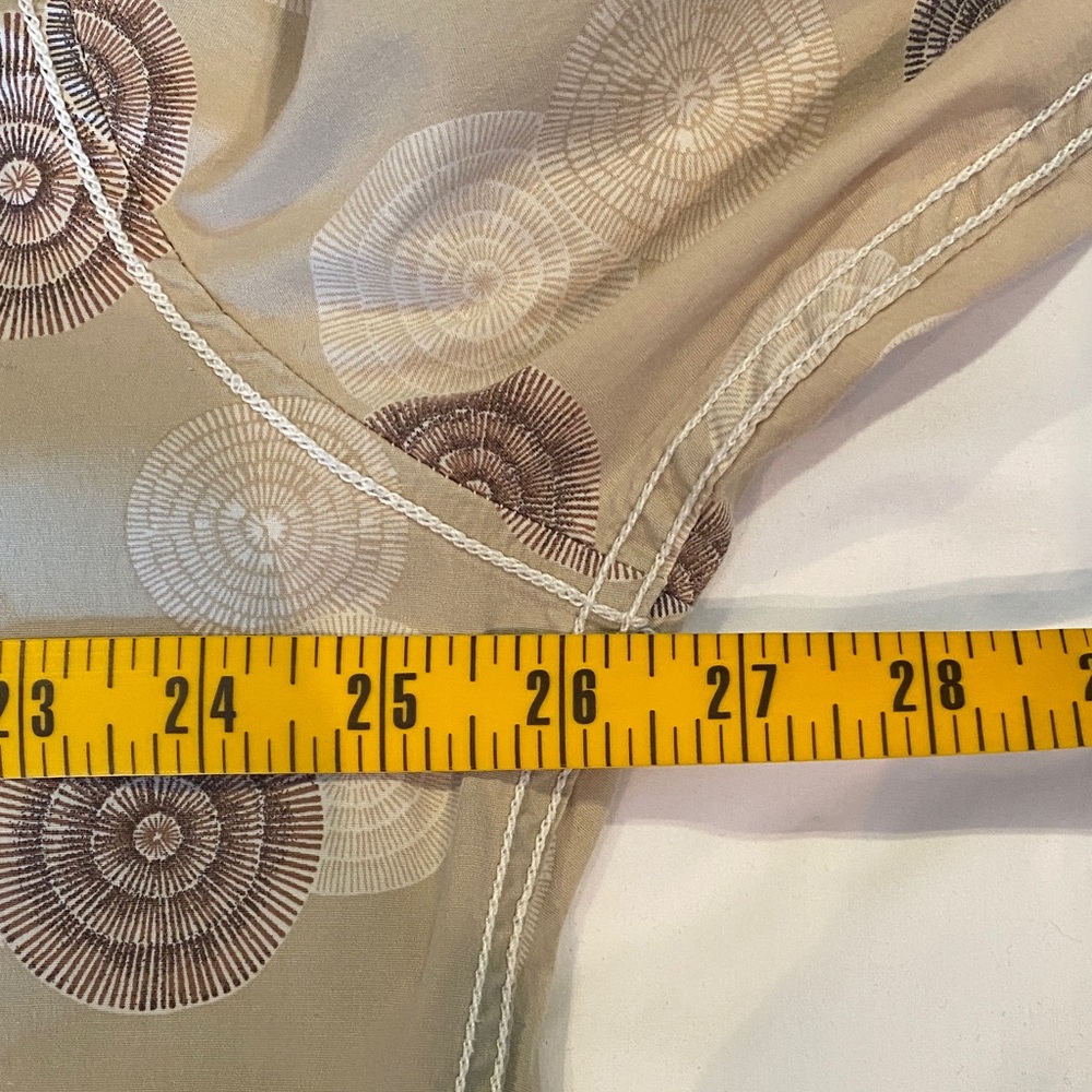 Tori Richard Beige Cotton Geo Print Button Down Shirt Resort 2XL - Picture 12 of 14